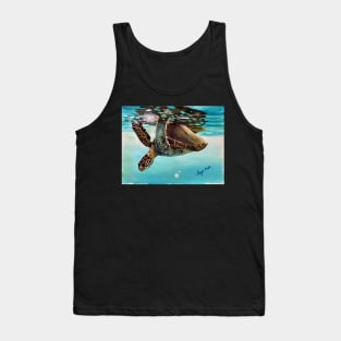 Turtle on the surface Tank Top